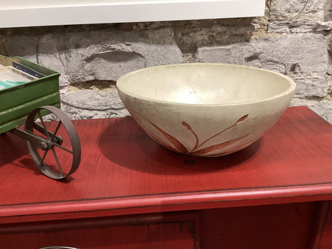 Round Inlayed Concrete Bowl#12 by Concrete Design Studio
