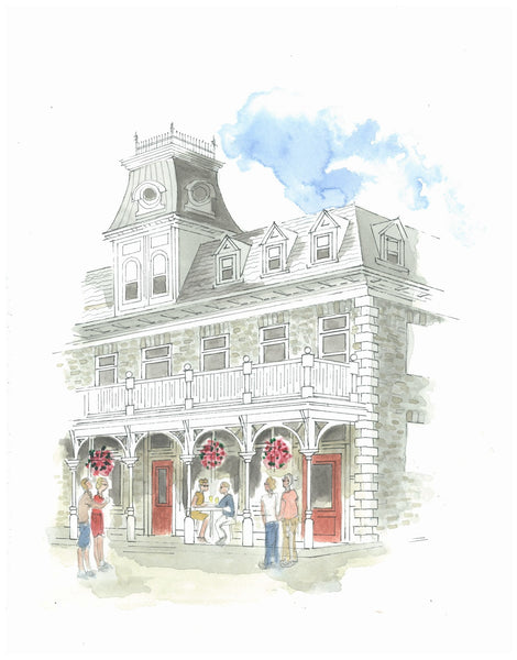 Prince George Hotel Small Card by Richard Armstrong