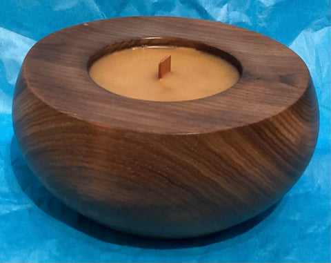 Akwood Wooden Crafts medium candle