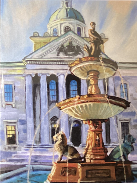 Kingston Court House Fountain (card) by Pat Shea