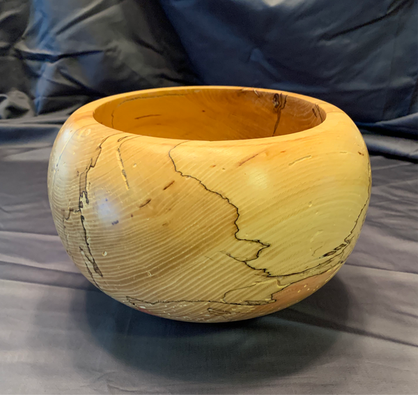 Spalted  Maple Globe Bowl #1094