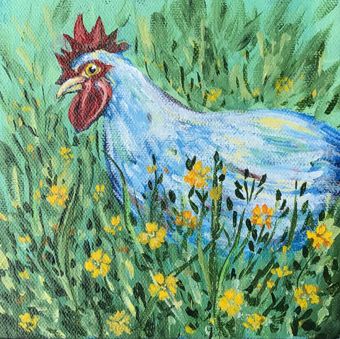 Have you seen this chicken- original by Rebecca McKelvie