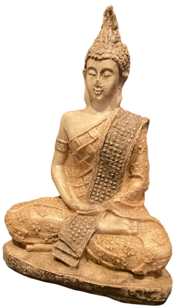 Indian Buddha in Meditation Hand-cast concrete