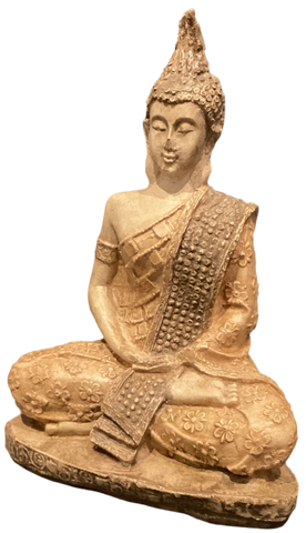 Indian Buddha in Meditation Hand-cast concrete