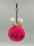 Crochet bee keychain