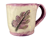 Small mug purple leaves by Yolande