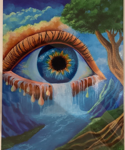 I Shed Tears for You. Giclee print of original painting by Elaine Burke