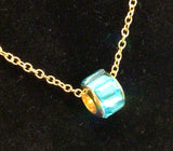 Gold Plated, Faceted Glass, Baguette Necklace by Rebecca Coutlee