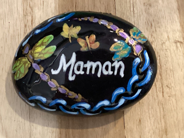 Painted Rock - Maman dragonfly RCK134