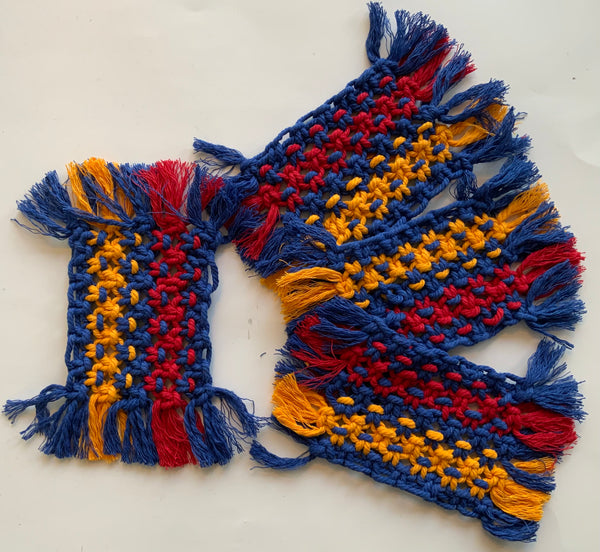 Queen’s themed Retro Macrame Coasters