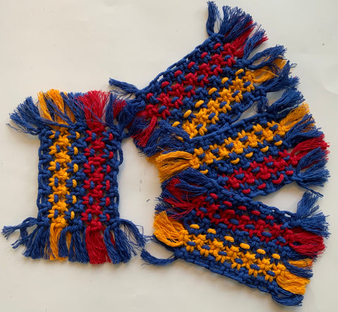 Queen’s themed Retro Macrame Coasters