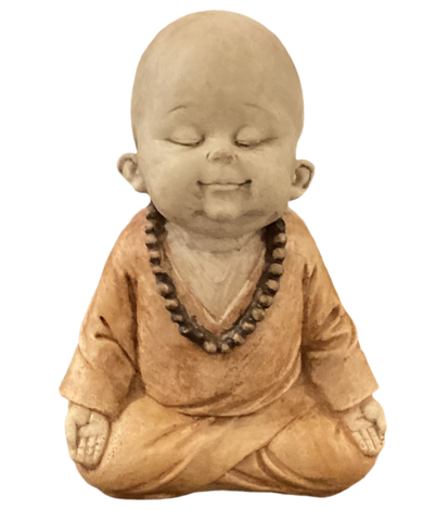 Baby Monk In Meditation Statue by Concrete Design Studio