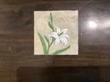Small Single Square Lily wall Tile