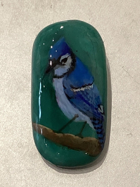 Painted Rock - Blue Jay  RCK037