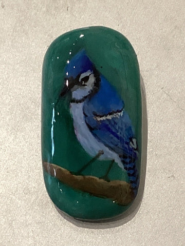 Painted Rock - Blue Jay  RCK037