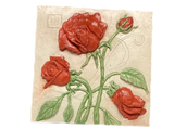Small Rose In The Wind Concrete Wall Tile by Concrete Design Studio