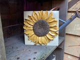 Sunflower In The Wind Wall Tile by Concrete Design Studio