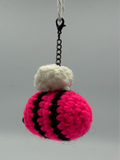 Crochet bee keychain