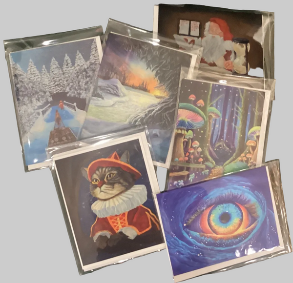 Assorted small greeting cards by Elaine Burke - Martello Alley