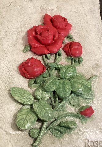 Large Single Rose In The Garden Wall Tile
