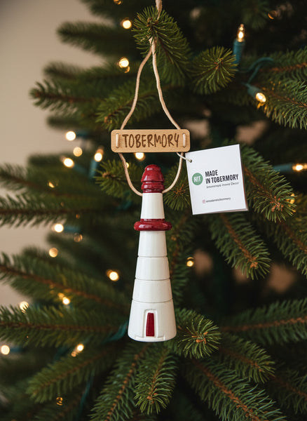 Tobermory Cove Island Lighthouse Tree Ornament