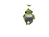 Crochet Dressy Froggy keychain