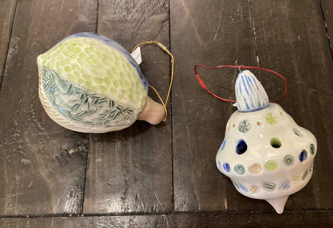 Wheel Works One of a Kind Ceramic Ornament