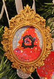 Ornaments, Framed Mini Painting original by Lucy De Sousa
