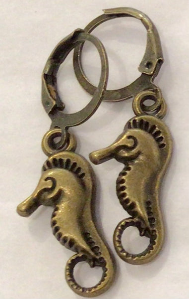 Nautical Themed Bronze Earrings by Rebecca Coutlee