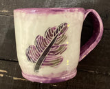 Small mug purple leaves by Yolande
