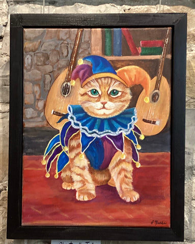 Chester the Jester - original painting by Elaine Burke