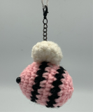 Crochet bee keychain