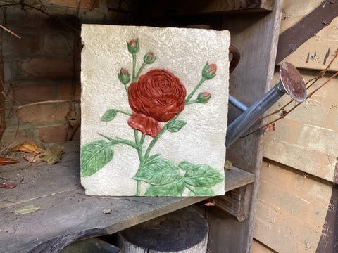 Large Rose In The Wind Wall Tile by Concrete Design Studio
