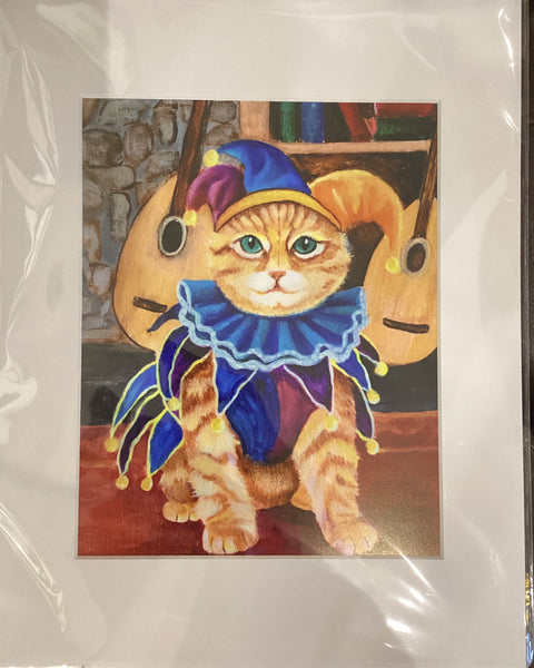 Chester the Jester Giclee print by Elaine Burke