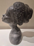 African Lady Moisha Exhaling Concrete Bust - Martello Alley