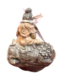 Hand Cast Concrete Guan Yin Goddess Mini Tea Light Candle Holder