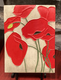 Raised Relief Poppies Tile Collection