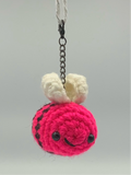 Crochet bee keychain