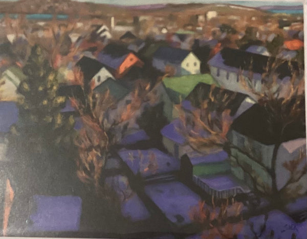 Pine Street Rooftops (card) by P. Shea