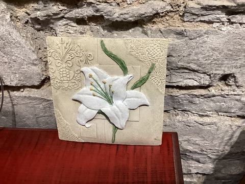 Small Lily In The Wind Wall Tile by Concrete Design Studio