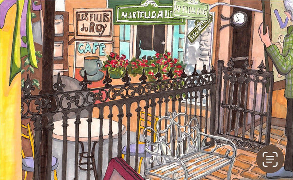 The Martello Alley Story - Courtyard image from the Little Book by Everdello (Joanne Stanbridge)