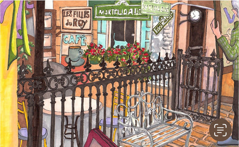 The Martello Alley Story - Courtyard image from the Little Book by Everdello (Joanne Stanbridge)