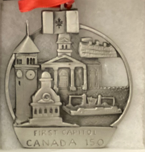 Pewter Christmas Ornament  - Canada 150 by Cindy Johnson