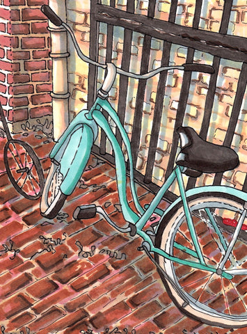 The Martello Alley Story - Bicycle image from the Little Book by Everdello (Joanne Stanbridge)
