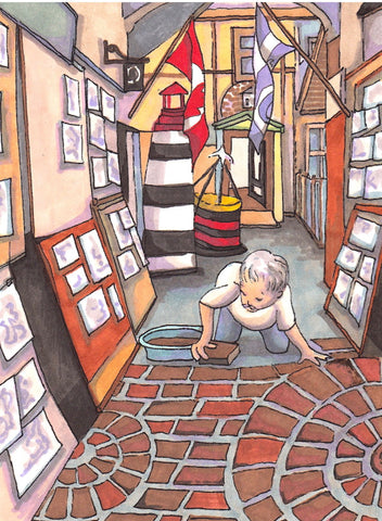 The Martello Alley Story - Painting Bricks image from the Little Book by Everdello (Joanne Stanbridge)