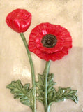 Two Old Fashioned Poppies Wall Tile