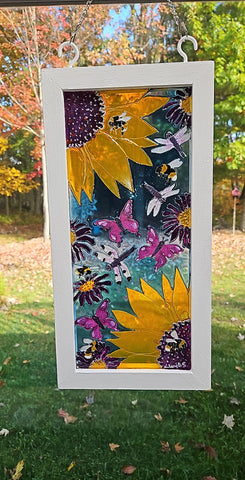 Suncatcher Sunflowers original by Lucy De Sousa