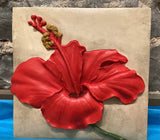 Large Single Flower Hibiscus Wall Tile