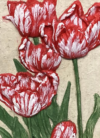 Small Tulips In The Garden Wall Tile