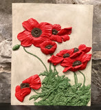 Large Poppies In The Wind Wall Tile by Concrete Design Studio